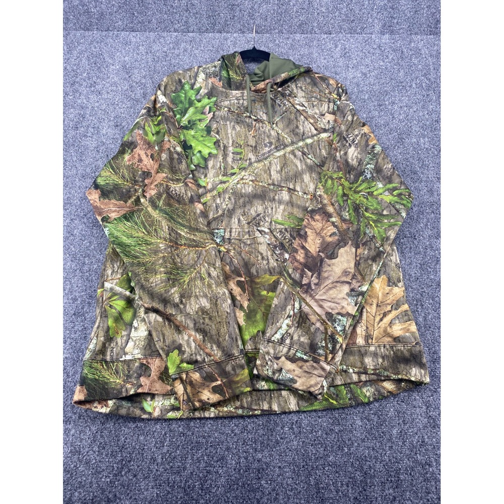 Mossy Oak Performance Hoodie Camo Hunting Sweatshirt Mens Large Green Brown 2242